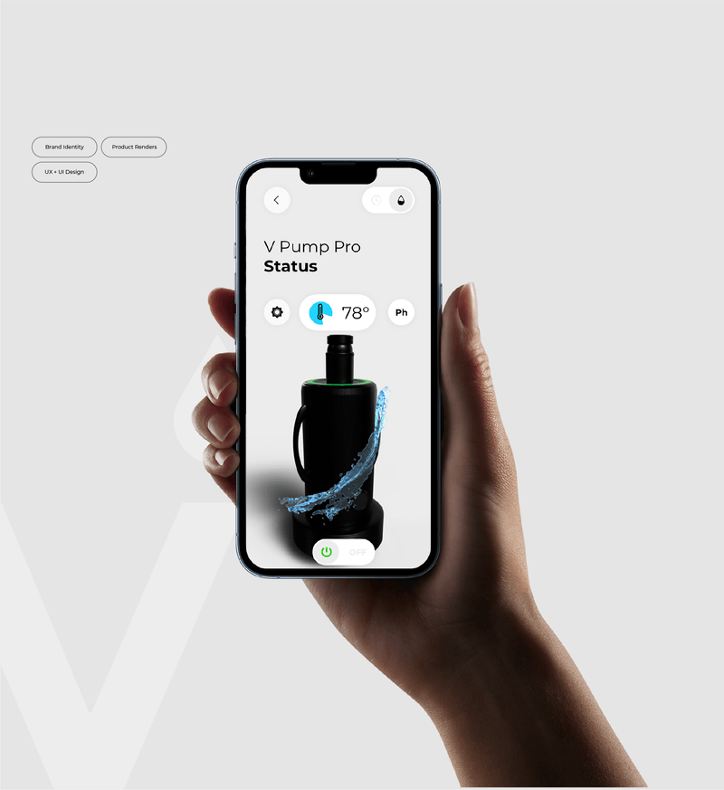 Vertiqua app held in a hand